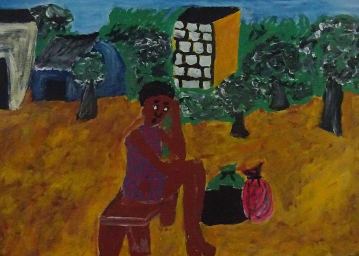 6.	Painting by a stateless orphan child on the theme of nationality and statelessness © UNHCR Côte d’Ivoire / SOS Villages Aboisso’